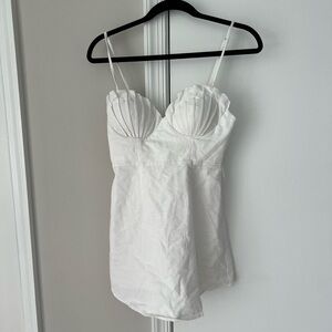 White Bustier Mini Dress